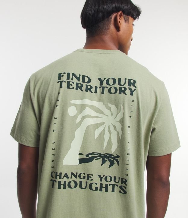 Camiseta Comfort em Algodão com Estampa Coqueiro