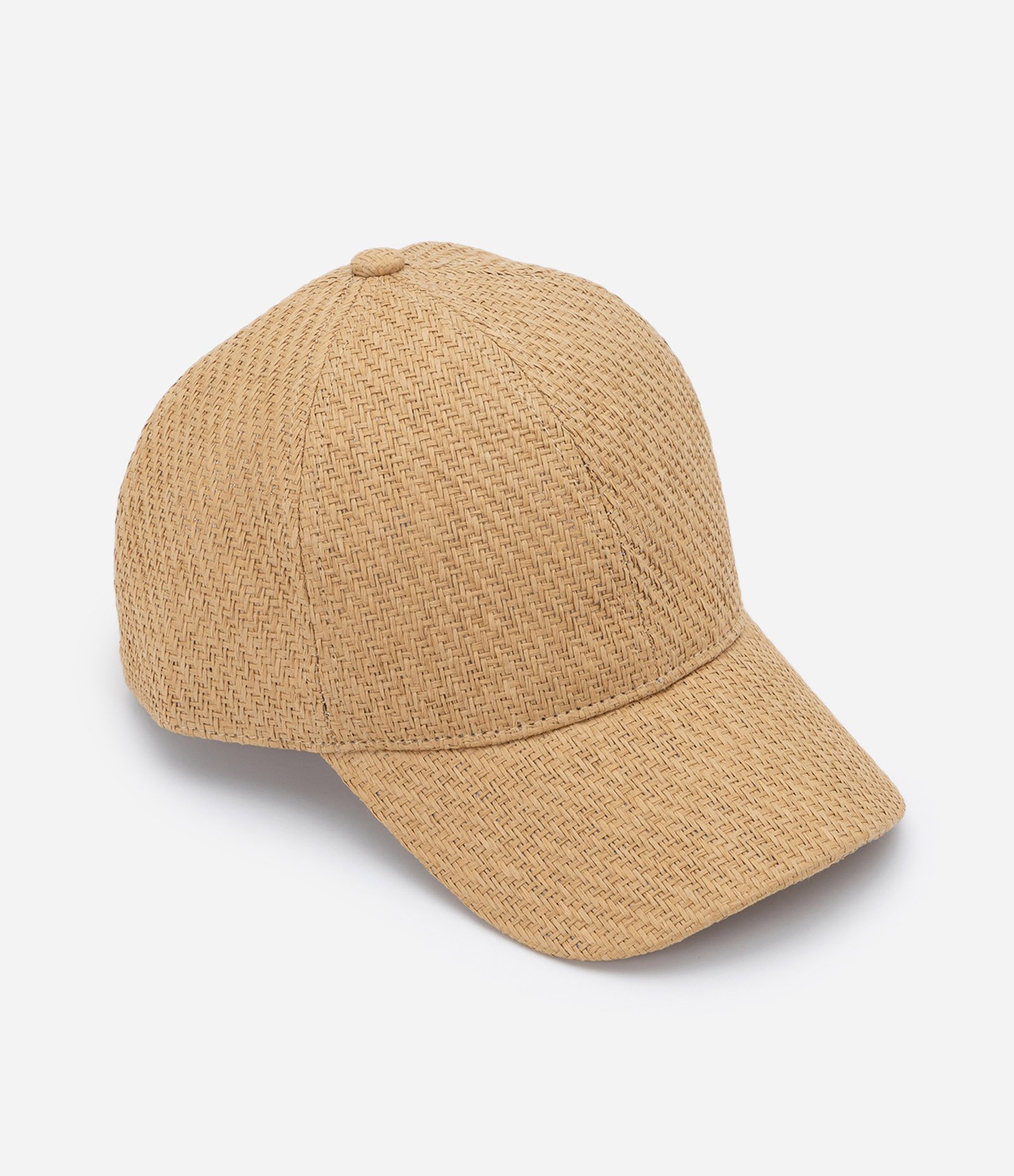 Boné de Praia em Palha com Velcro Bege 2