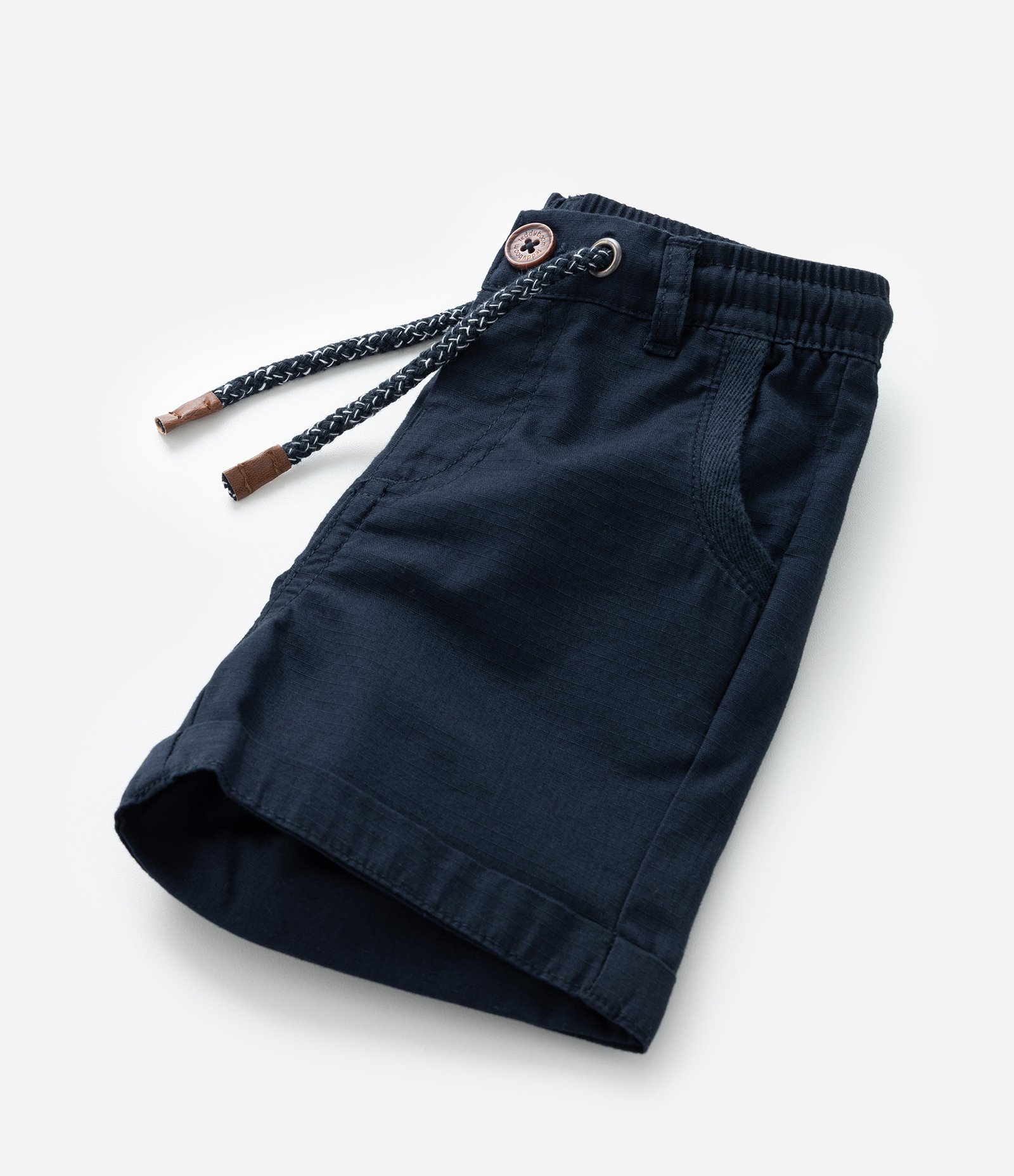 Bermuda Básica Infantil em Sarja com Cordão Bicolor - Tam 0 a 18 meses Azul 5