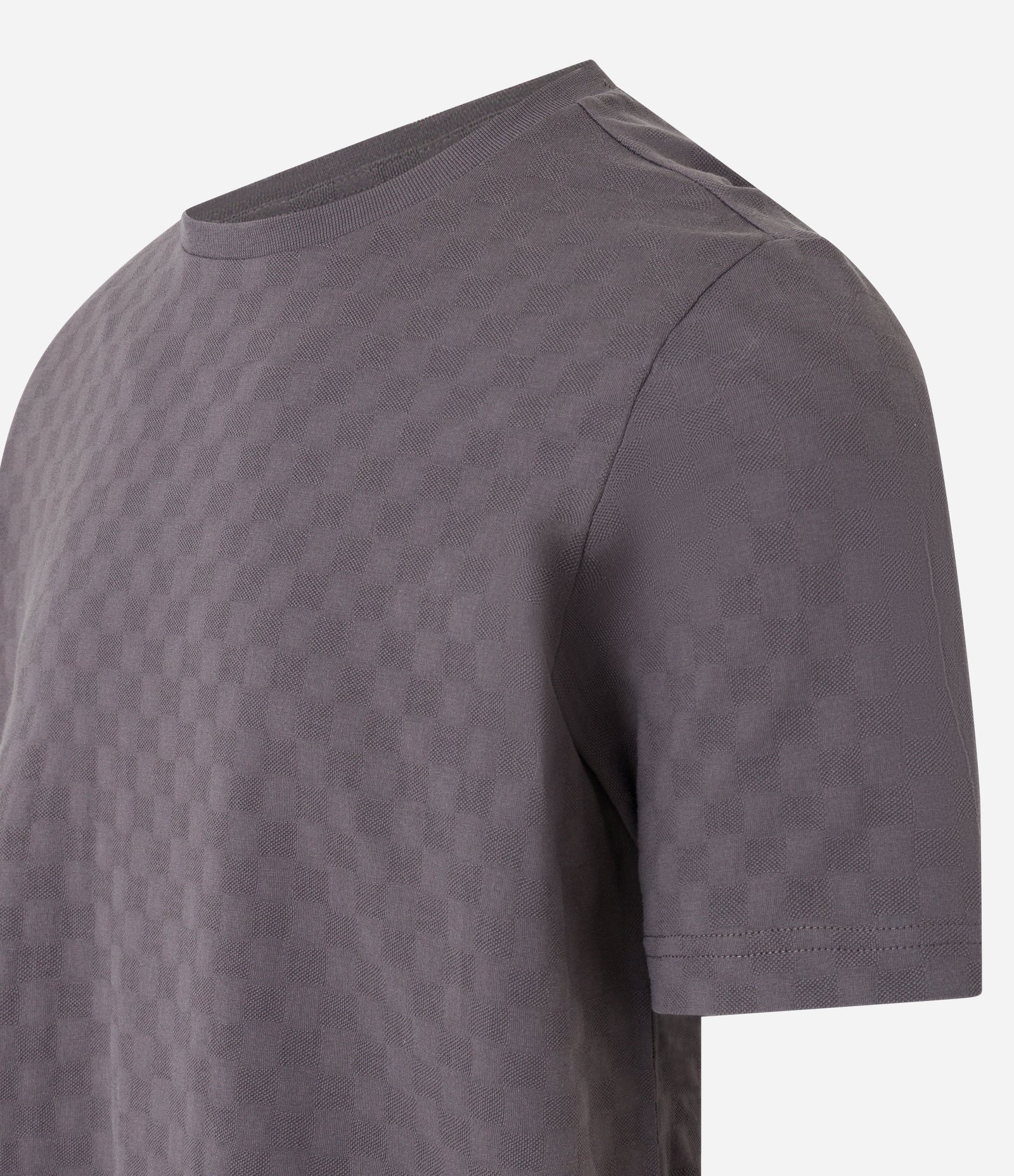 Camiseta em Algodão com Textura Cinza 6
