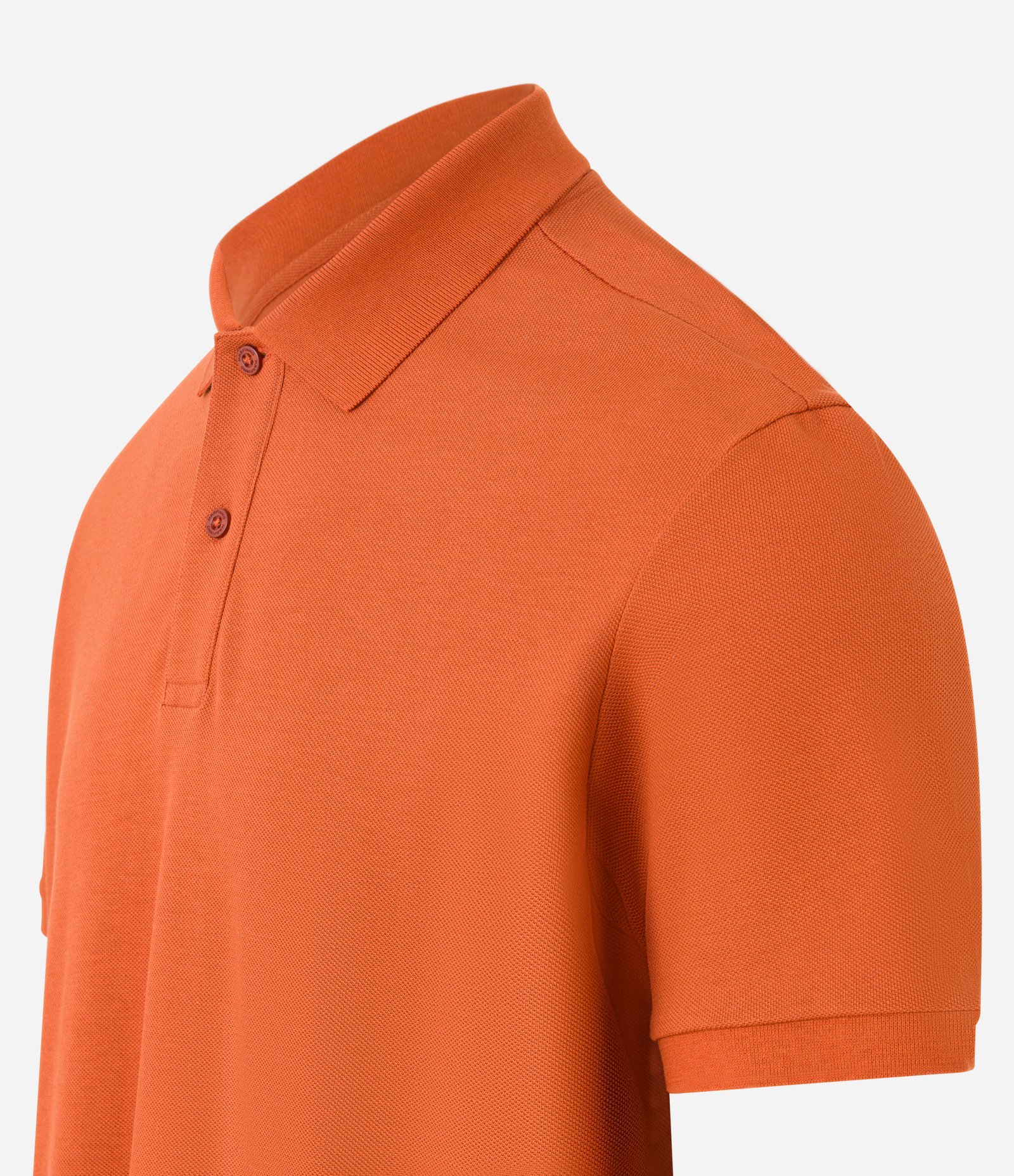 Camisa Polo Comfort em Algodão Peruano Laranja 7