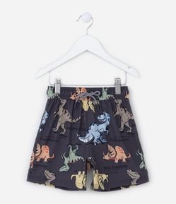Bermuda Infantil com Estampa de Dinossauros - 1 a 5 Anos