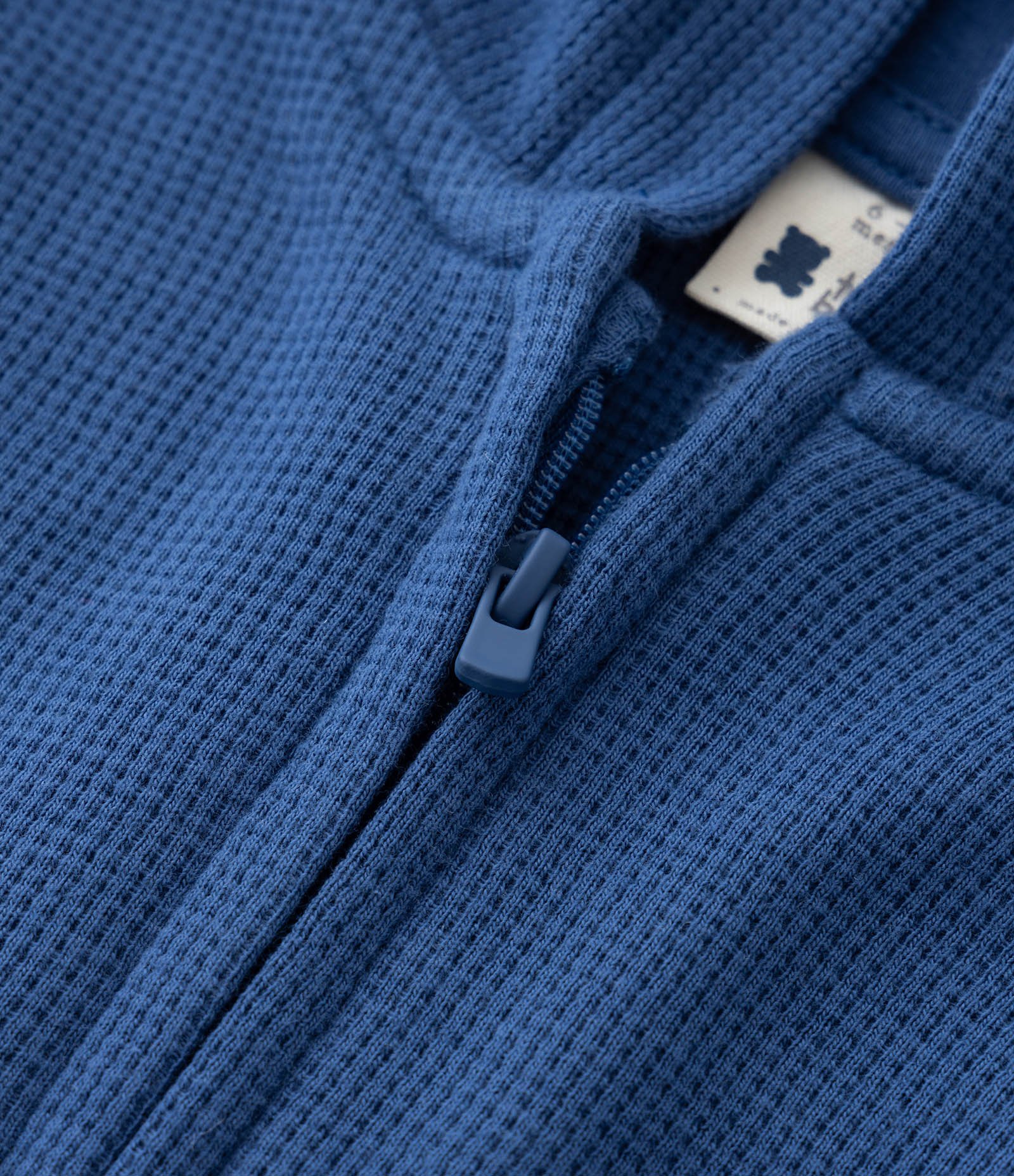 Jaqueta Infantil Texturizada com Capuz e Orelhinhas - Tam 0 a 18 meses Azul 4