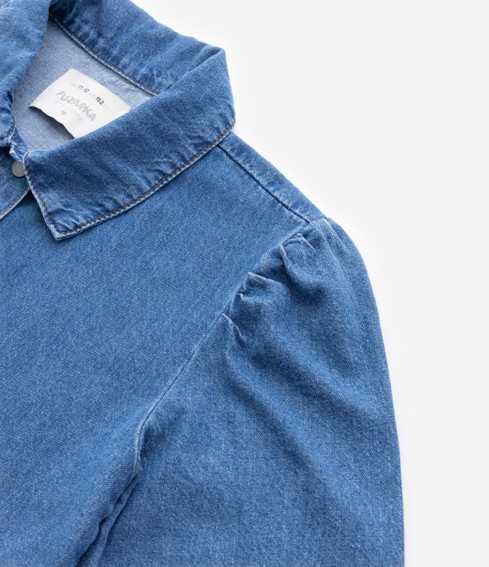 Vestido Marias Infantil em Jeans com Botões - Tam 5 A 14 Anos Azul 4