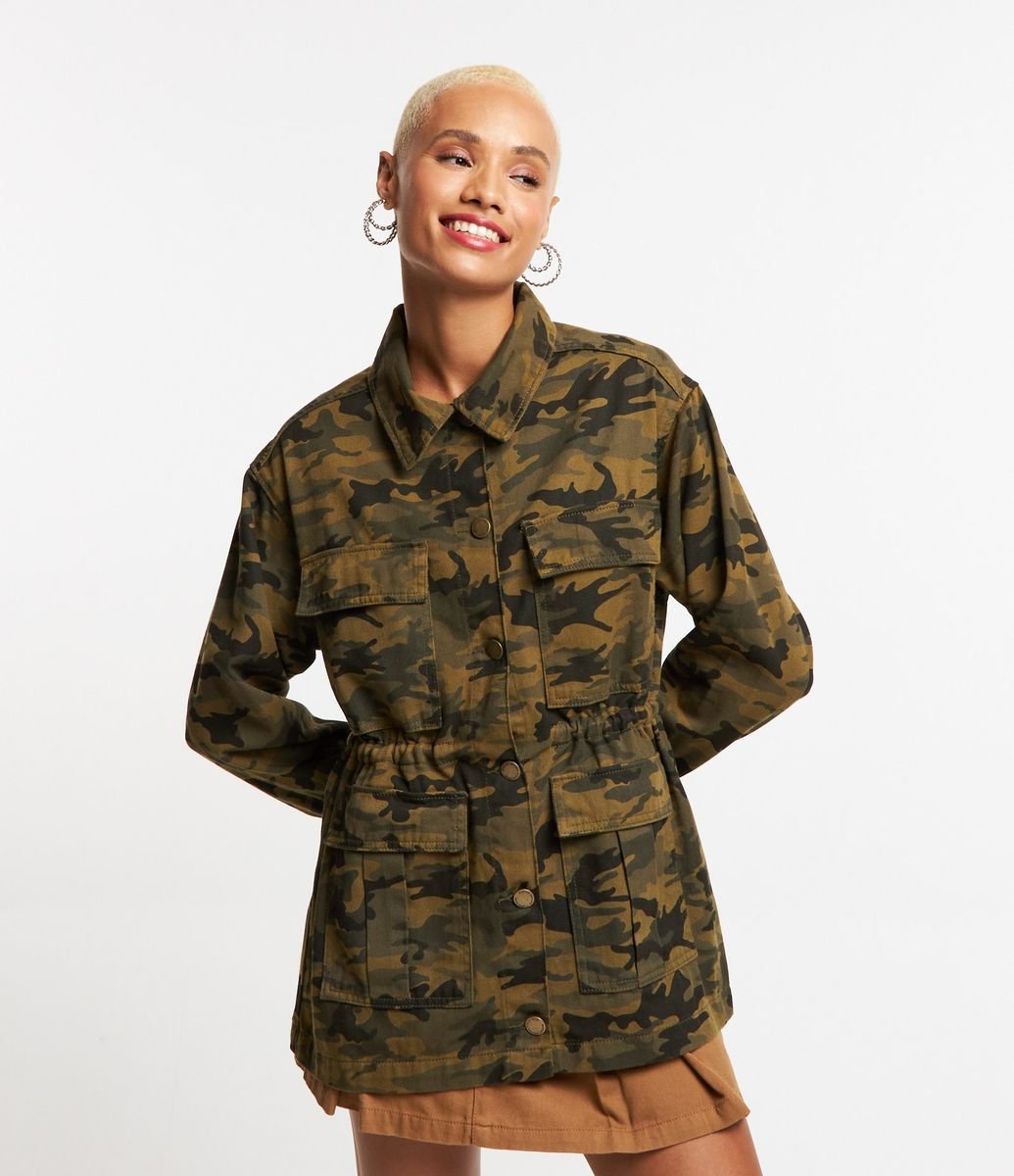 Camisa Verde Jaqueta Jeans Verde Militar Feminina Renner Jaqueta