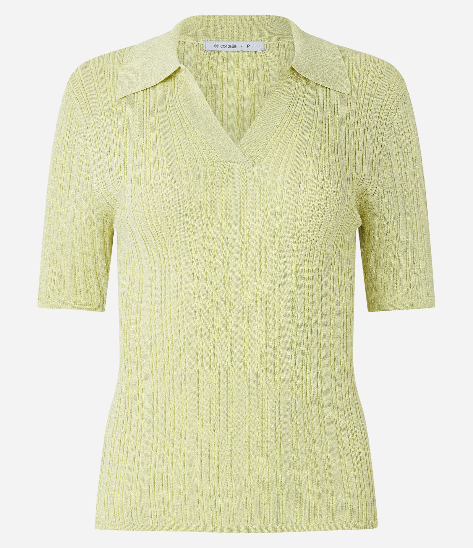 Blusa em Viscose com Texturas e Detalhe em Fio Metalizado Verde Citrus 5