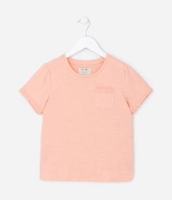 Blusa Infantil com Bolsinho e Bordado Broderie - Tam 1 a 5 Anos