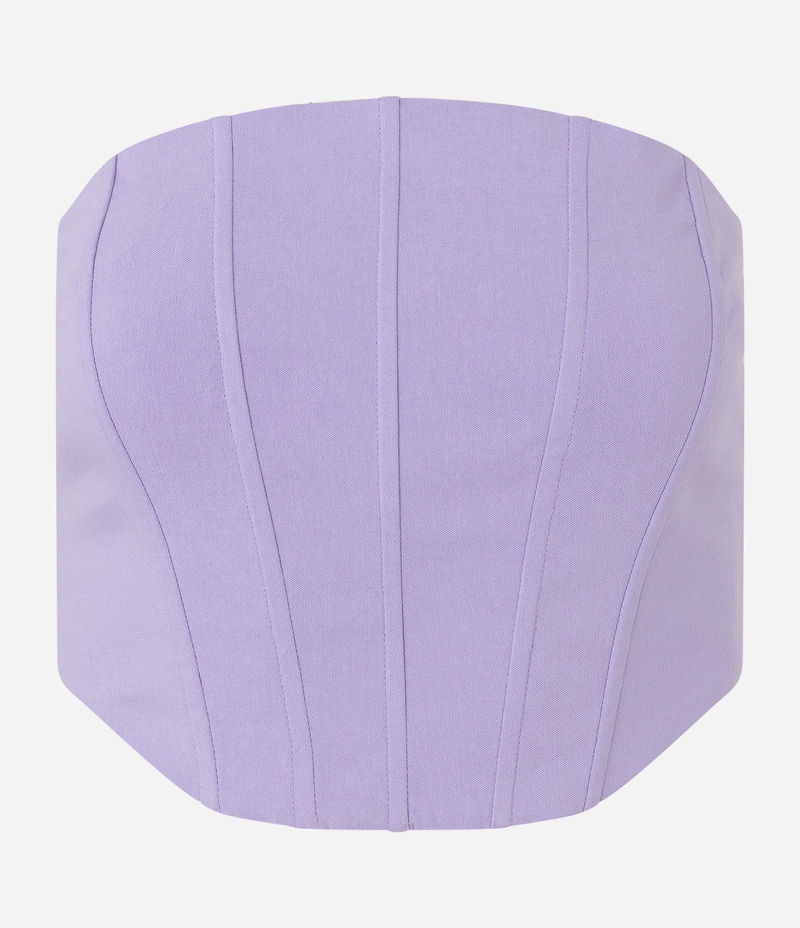 Blusa Tomara que Caia em Bengaline Corset com Barbatanas Lilás 5