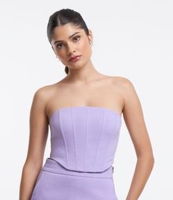 Blusa Tomara que Caia em Bengaline Corset com Barbatanas