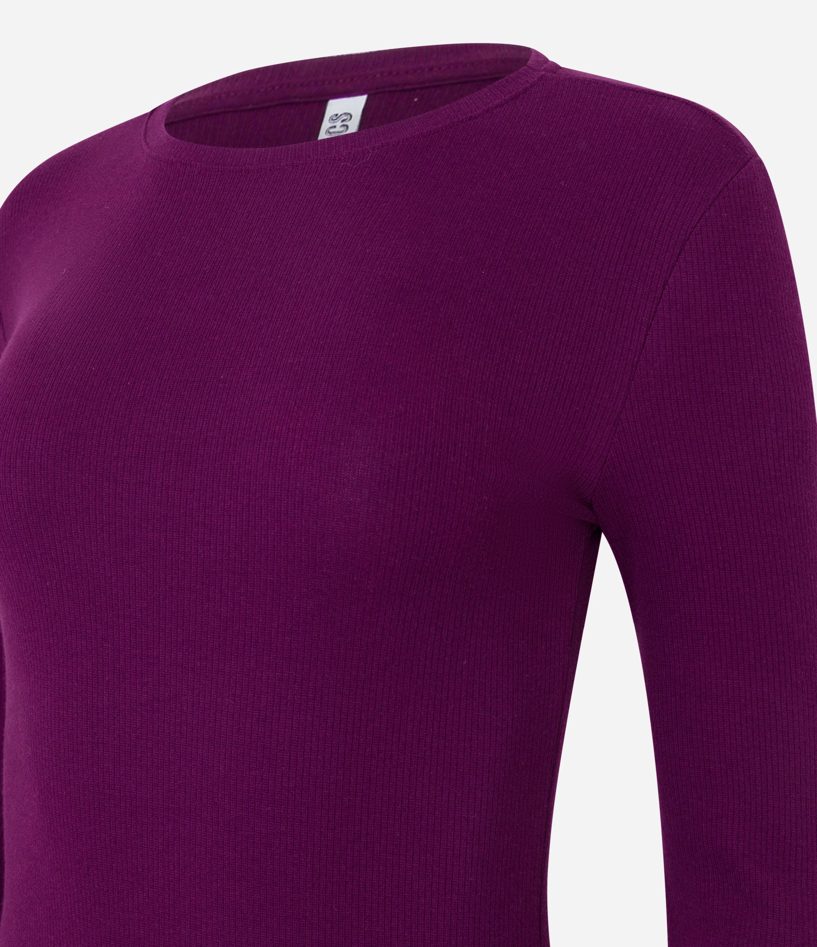 Vestido Midi Básico em Ribana com Manga Longa e Fenda 6