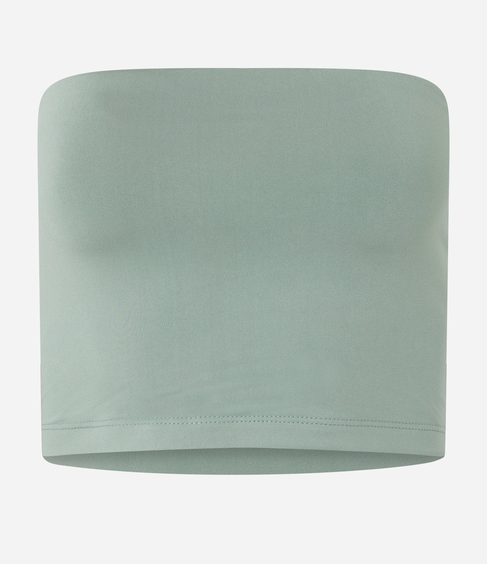 Blusa Cropped em Meia Malha e Decote Tomara que Caia Verde 5