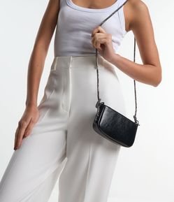 Carteira Grande Transversal com Alça de Brilhos