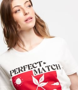 Pijama Longo em Algodão Xadrez e Estampa Match Perfeito