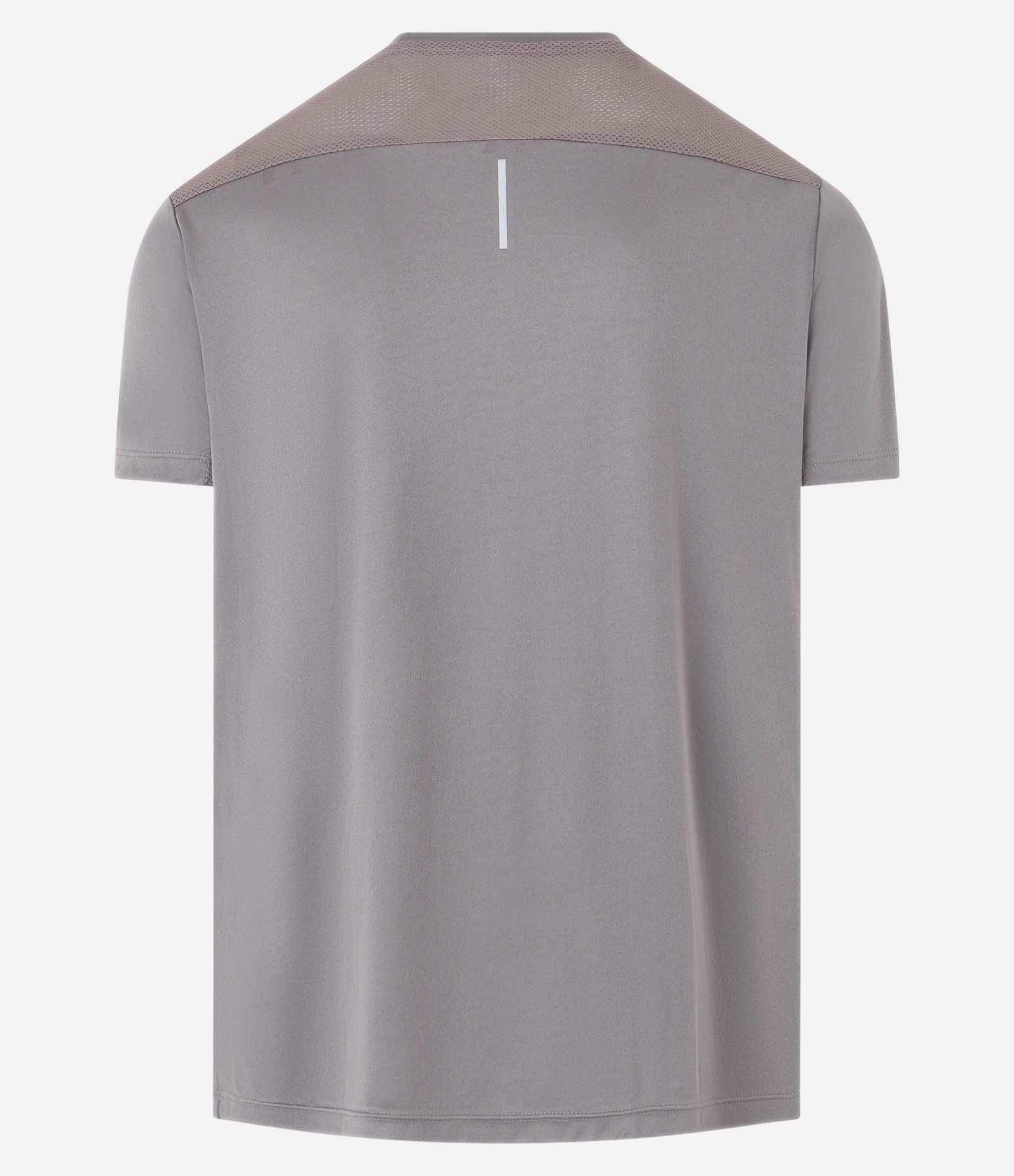 Camiseta Esportiva com Tecnologia Dry e Detalhes Refletivos Cinza 7