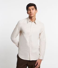 Camisa em Oxfordine com Abotoamento Frontal