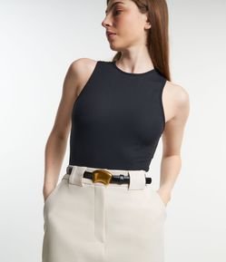 Cinto Estreito com Fivela Diferenciada