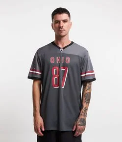 Camiseta Esportiva Tecnologia Dry de Futebol Americano Ohio 87