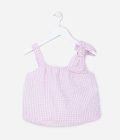 Blusa Balonê Infantil com Laço na Alça - Tam 5 a 14 Anos