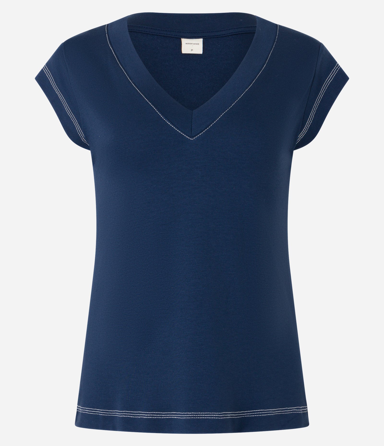 Blusa sem Manga em Viscose com Decote V Pespontada 5