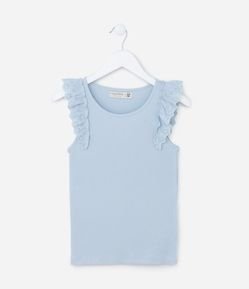 Regata Nadador Infantil em Ribana com Broderie - Tam 5 A 14 Anos