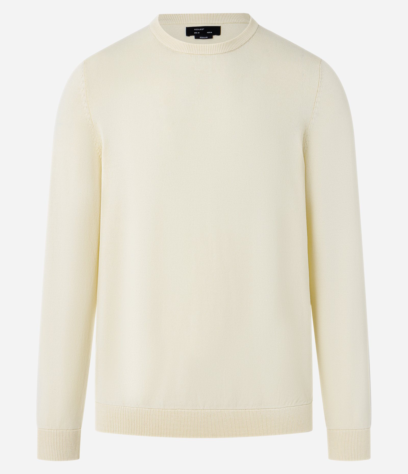 Suéter Básico em Viscose com Gola Redonda Bege 5