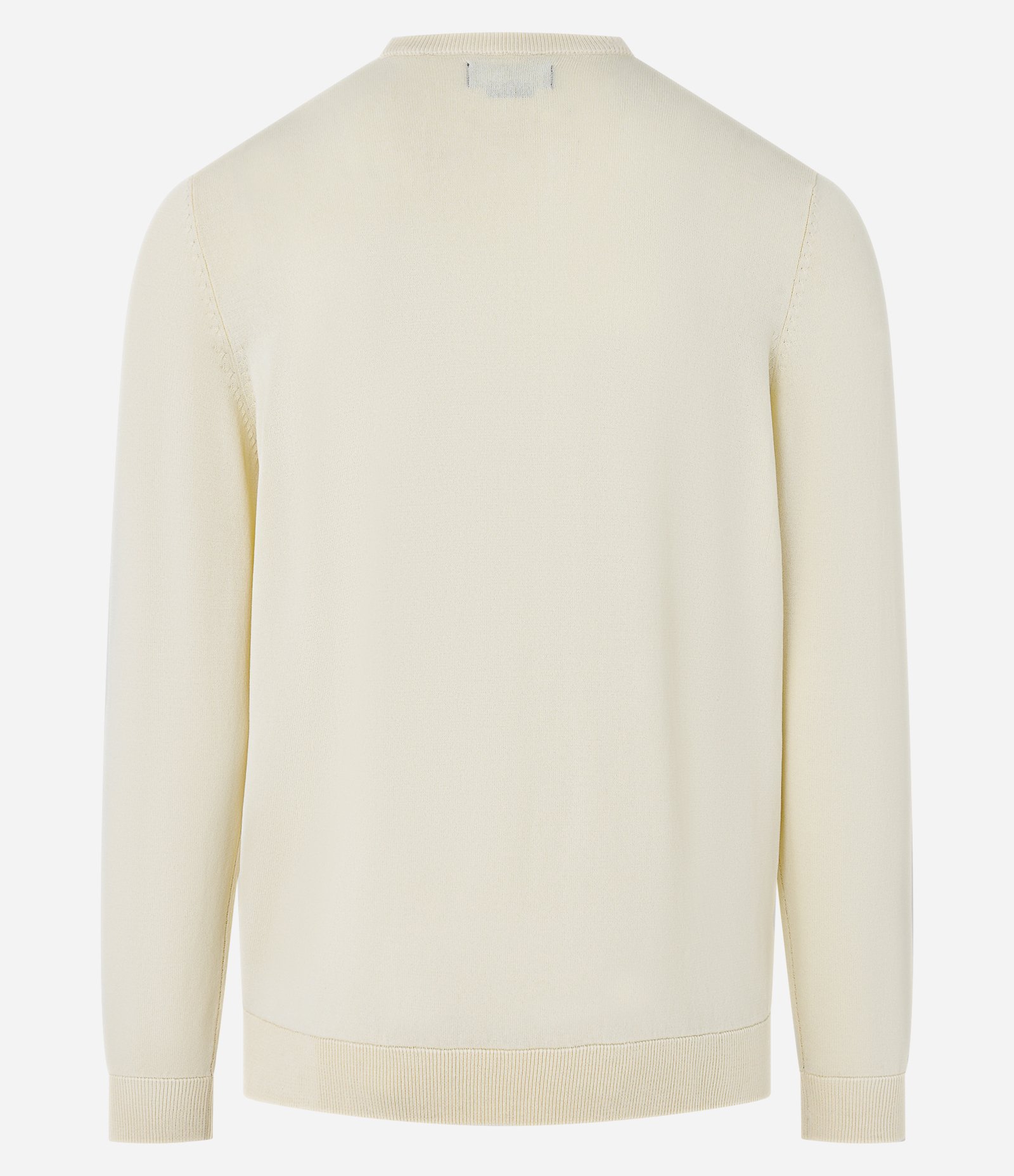 Suéter Básico em Viscose com Gola Redonda Bege 6