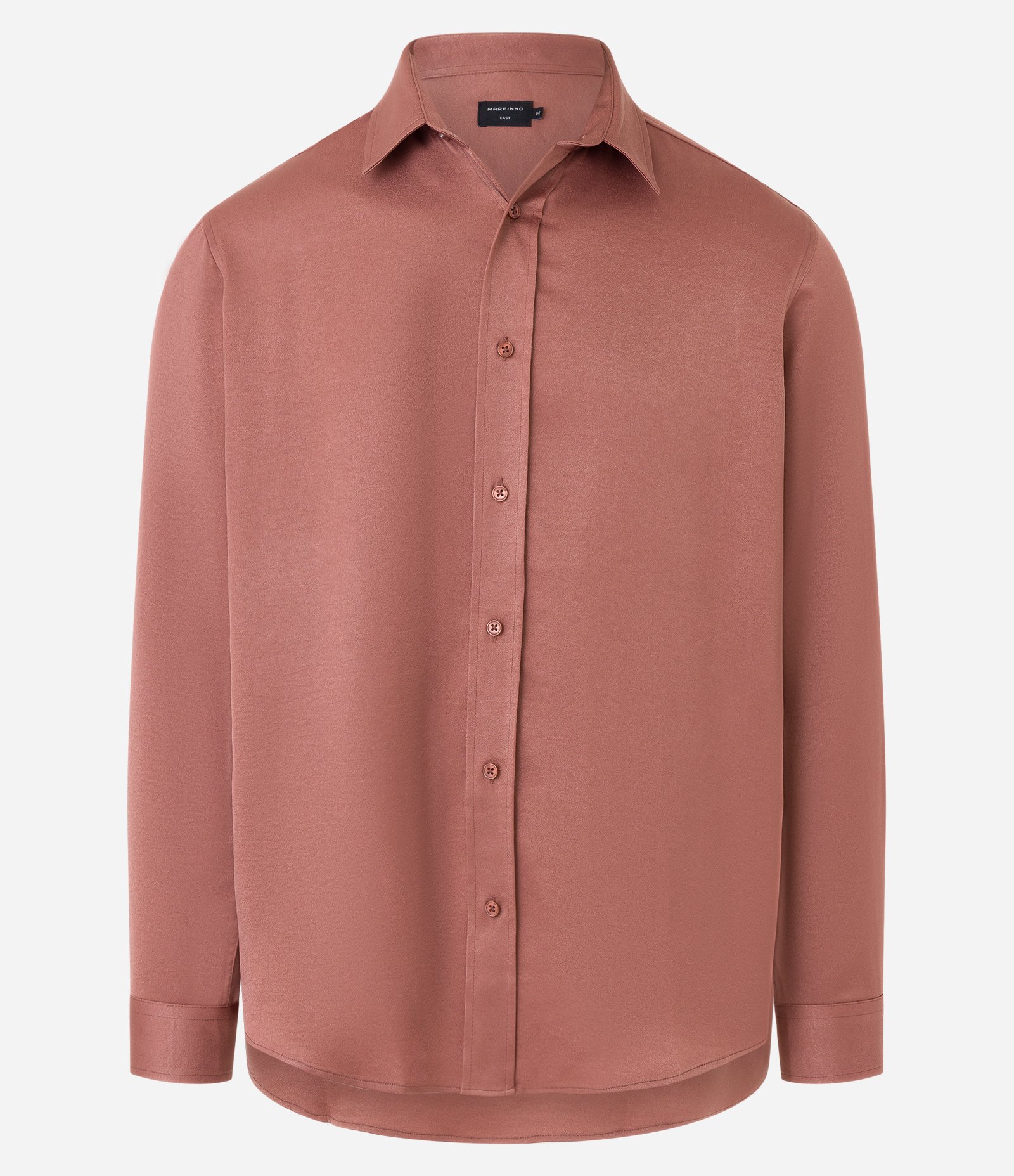 Camisa em Crepe com Textura Acetinada Terracotta 7