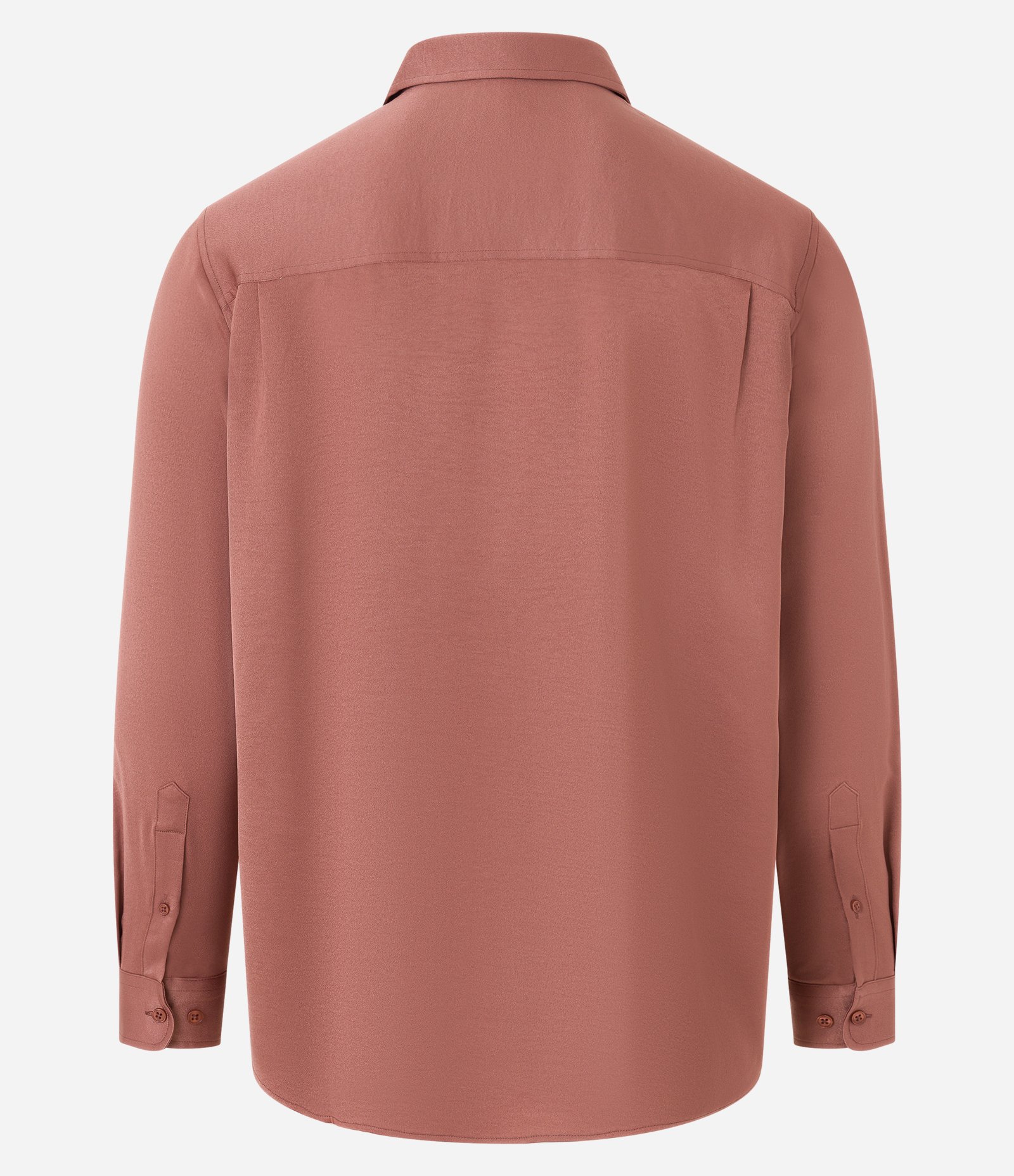 Camisa em Crepe com Textura Acetinada Terracotta 8