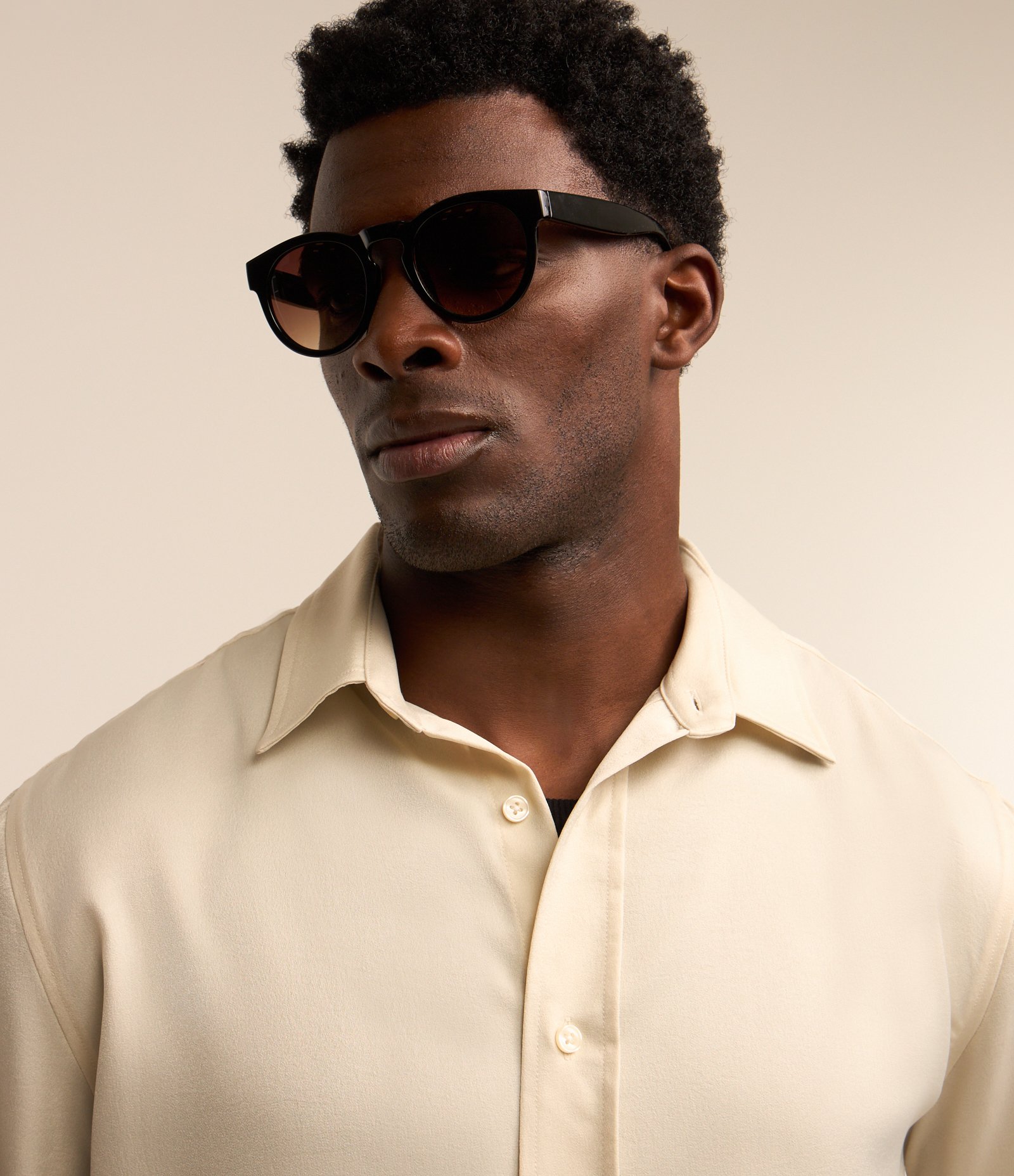 Camisa em Crepe com Textura Acetinada Off White 5