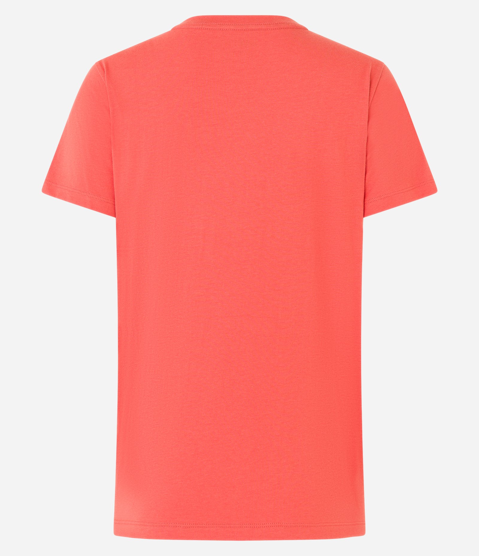 Camiseta Básica em Algodão com Manga Curta Laranja Coral 6