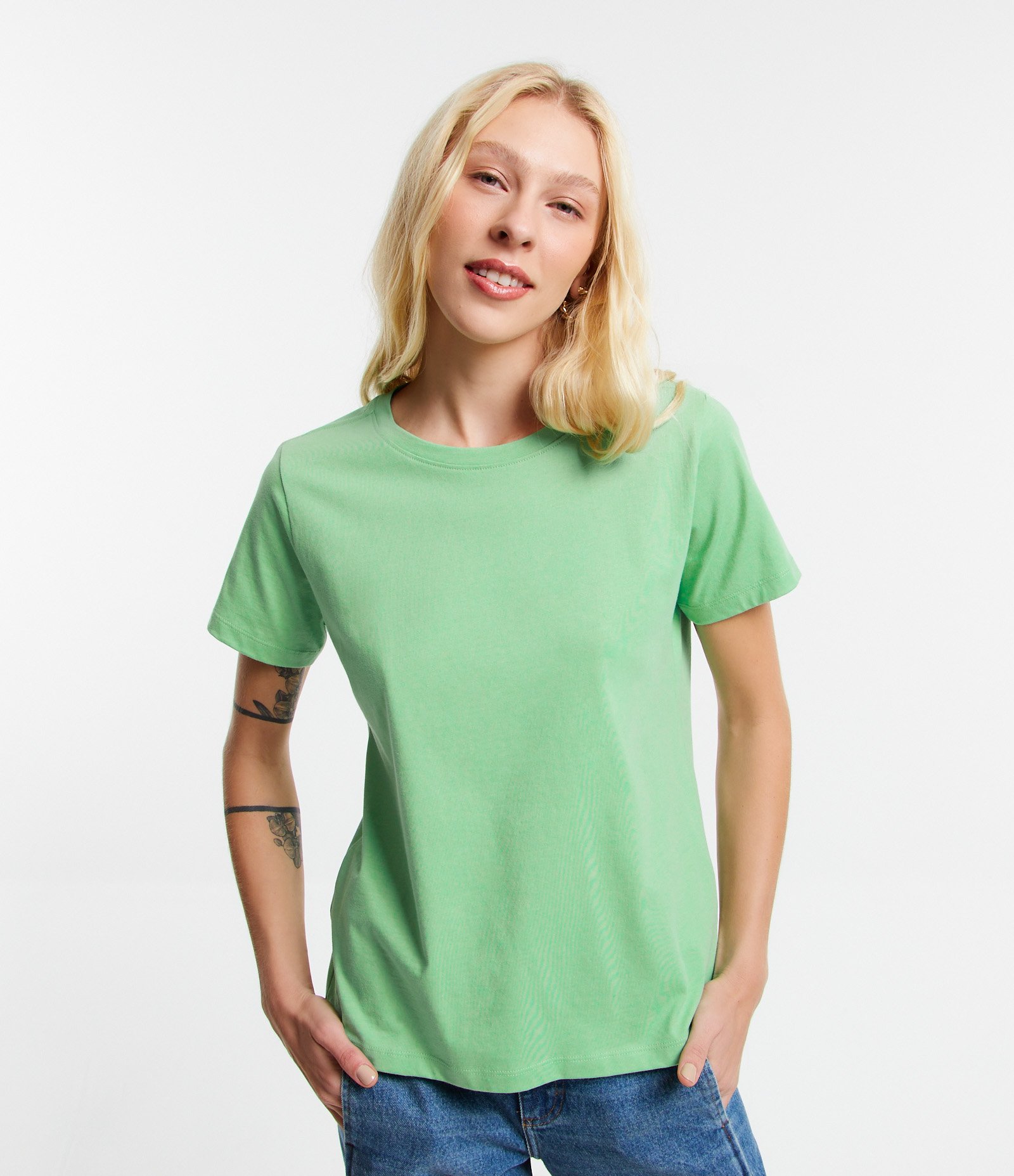 Camiseta Básica em Algodão com Manga Curta 1