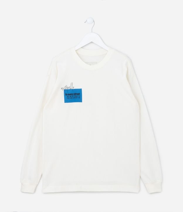 Camiseta Infantil com Estampa no Peito de Localização - Tam 5 a 14 anos