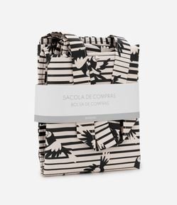 Sacola de Compras Grande com Estampa de Pássaros