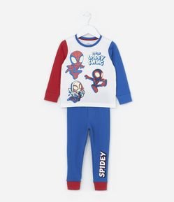 Pijama Longo Infantil com Estampa do Spidey - Tam 2 a 6 anos