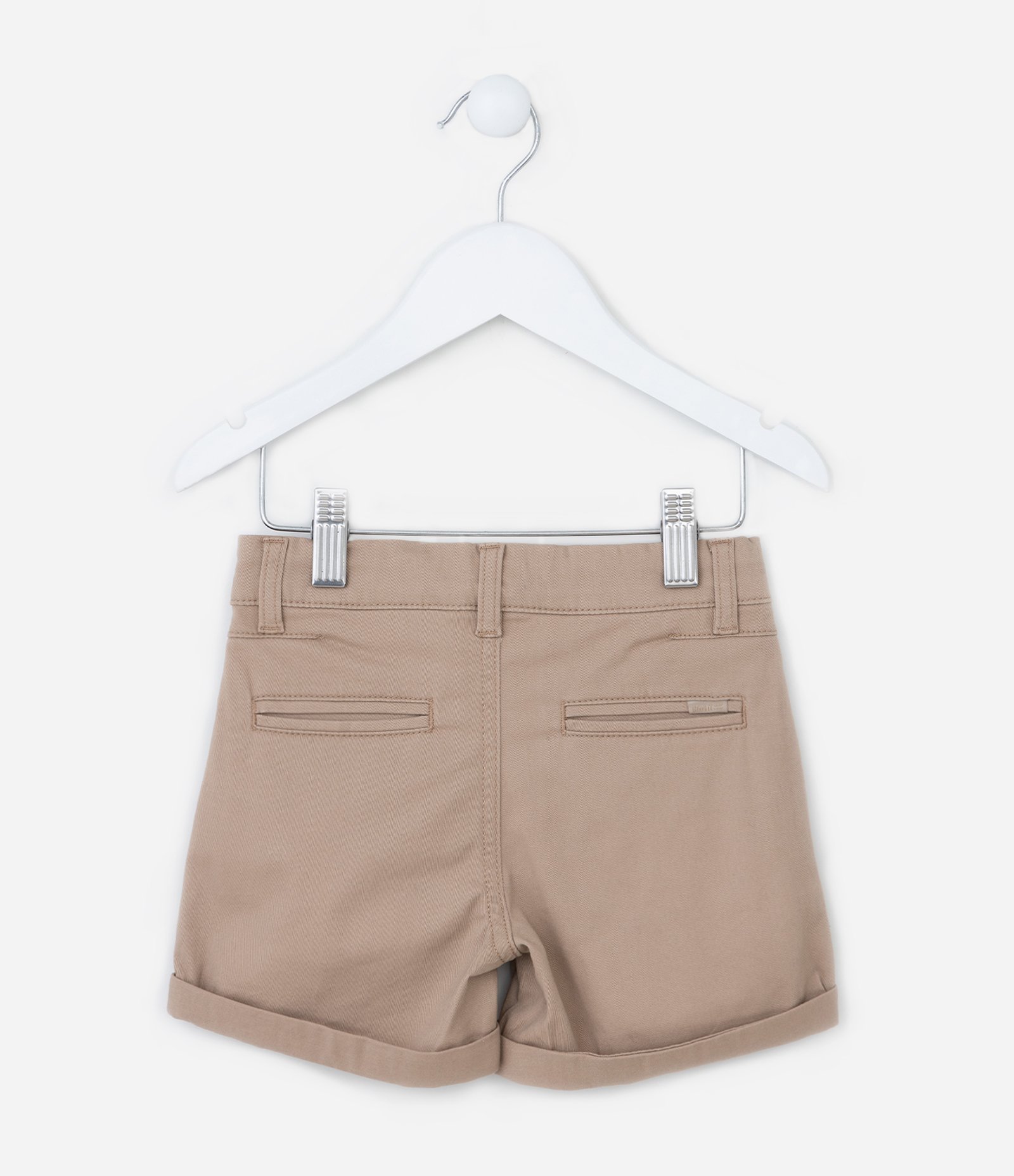 Bermuda Infantil com Bolso Faca e Barra Dobrada - Tam 1 a 5 Anos Marrom 2