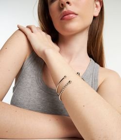 Kit 02 Braceletes Rígidos com Abertura