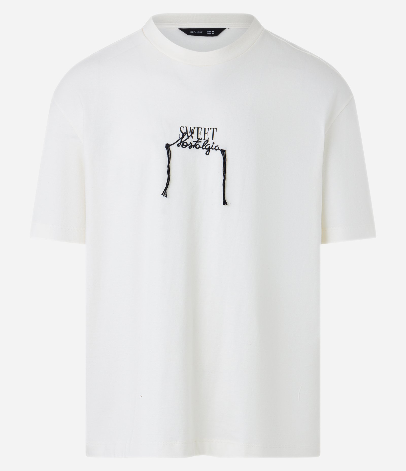 Camiseta Manga Curta com Bordado em Lettering Branco 7