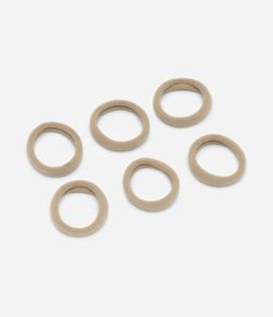 Kit 06 Elástico de Cabelo Sem Costuras