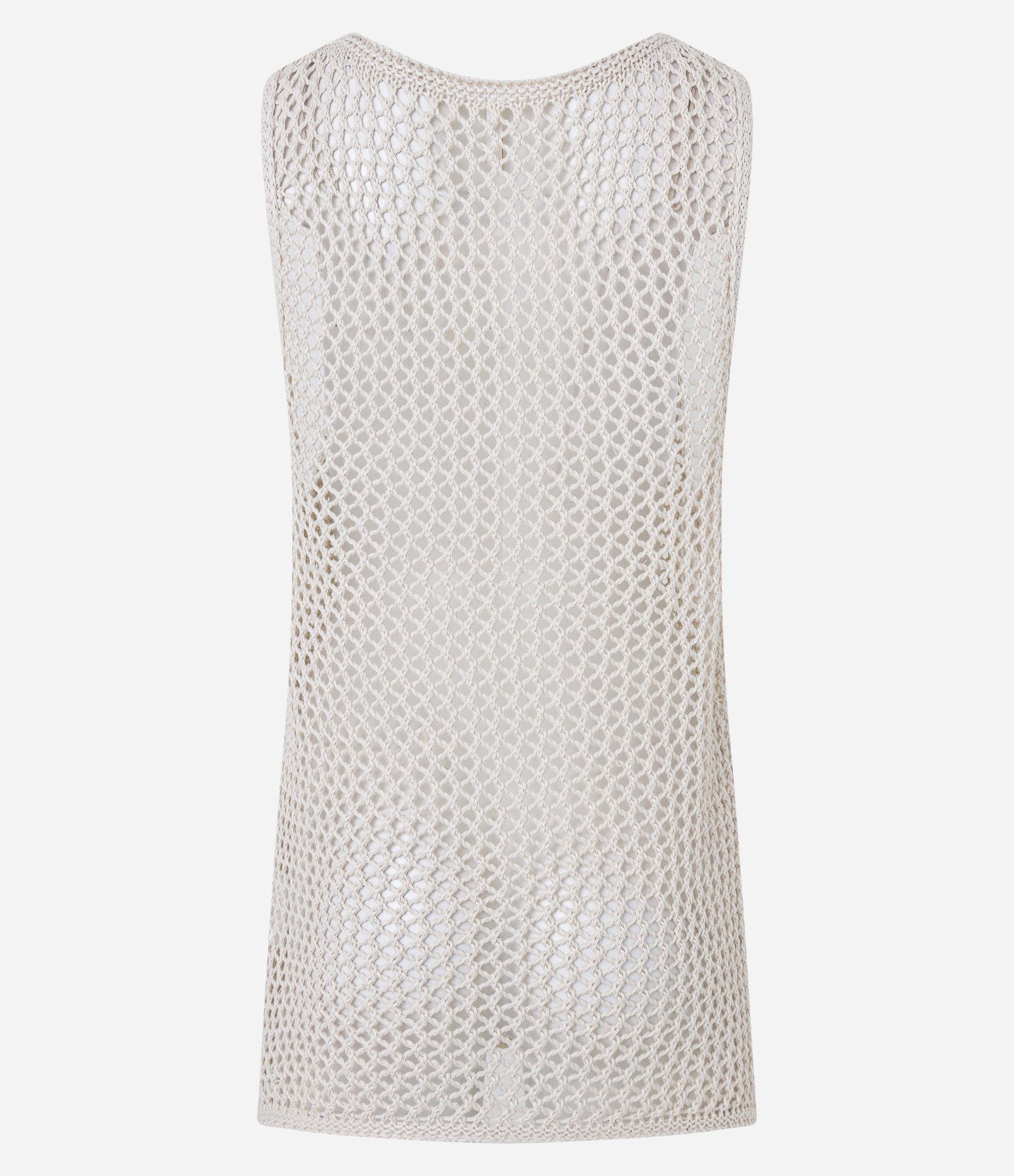 Saída de Praia Vestido em Tricot Bege 7