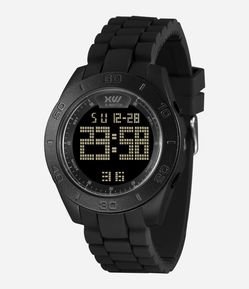 Relógio Masculino X-Watch Digital com Caixa de Plástico e Pulseira de Silicone