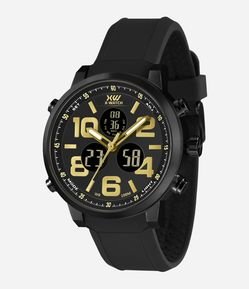 Relógio Masculino X-Watch Analógico e Digital com Caixa de Aço e Pulseira de Silicone