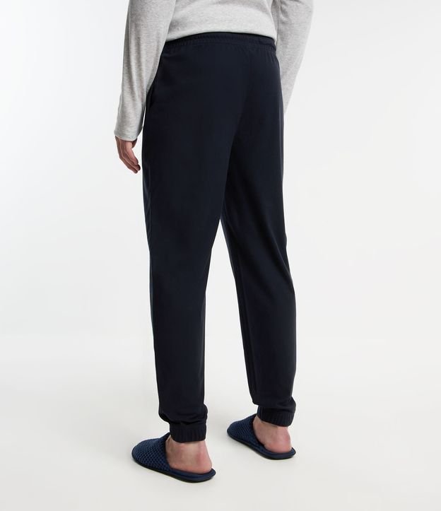Calça Pijama com Cós e Barra com Ajuste