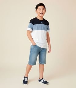 Camiseta Infantil com Estampa California e Recortes Texturizados - Tam 5 a 14 Anos