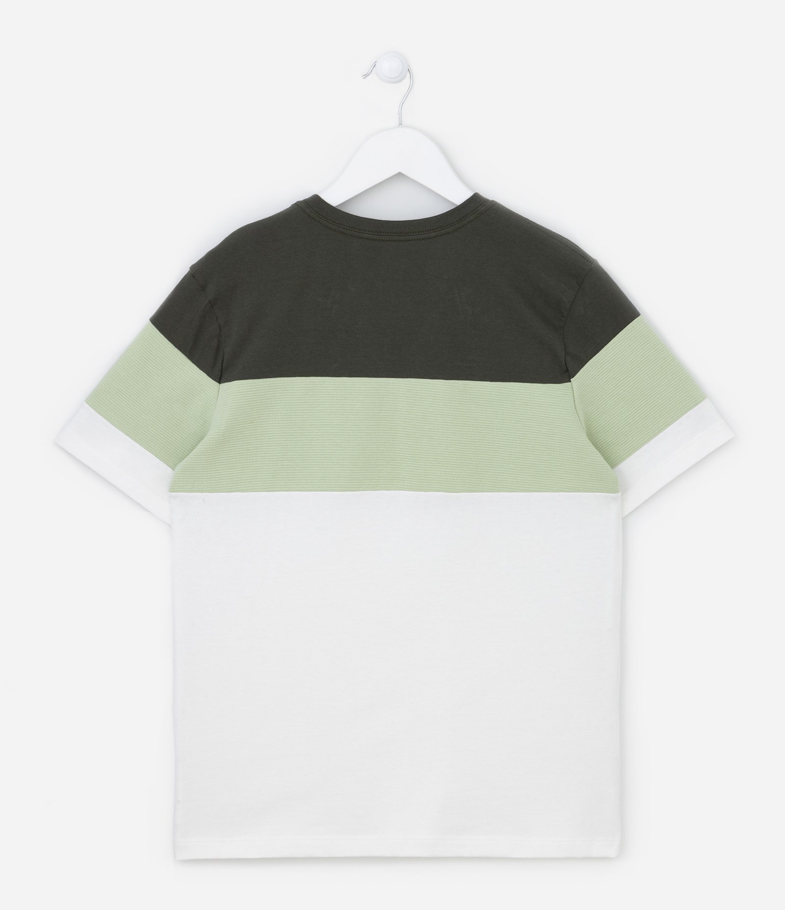 Camiseta Infantil com Estampa California e Recortes Texturizados - Tam 5 a 14 Anos Branco/Verde 3