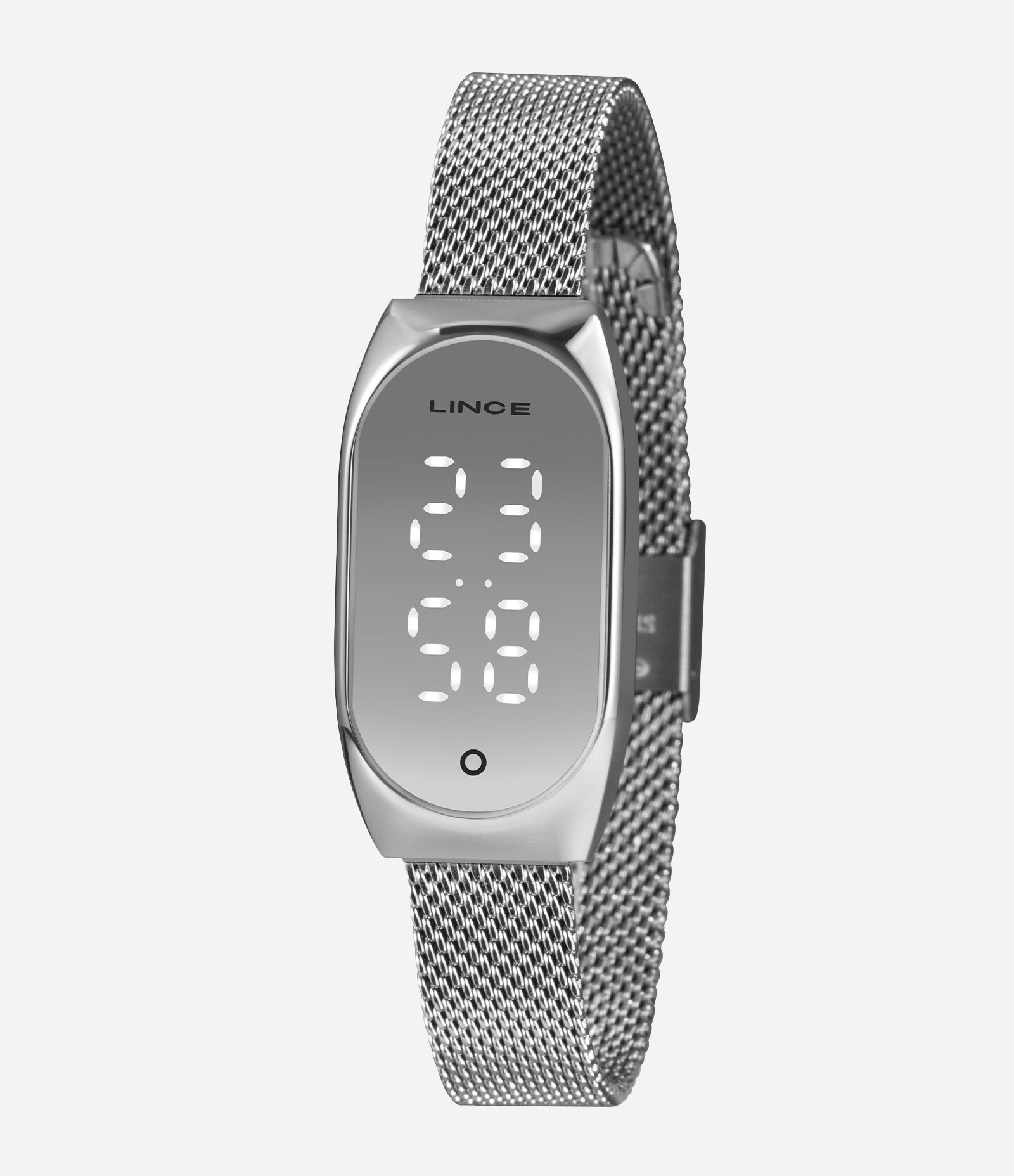 Relógio Feminino Lince Digital com Caixa de Metal e Pulseira de Aço Prata 1