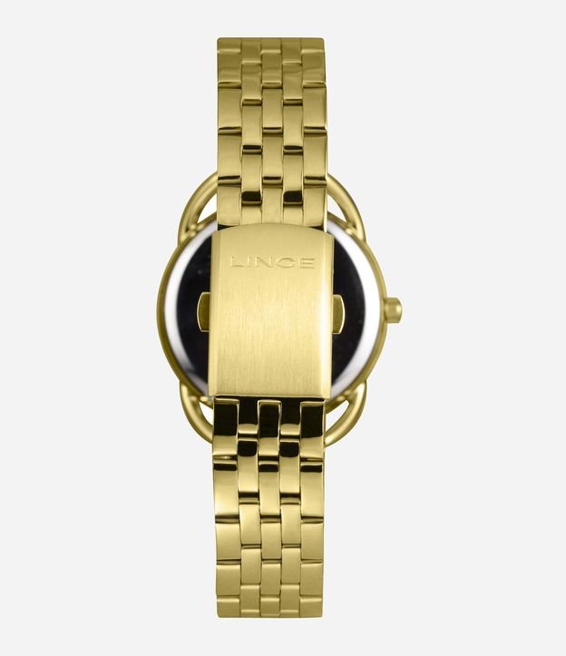Relógio Feminino Lince Analogico com Caixa e Pulseira de Metal  Dourado 3