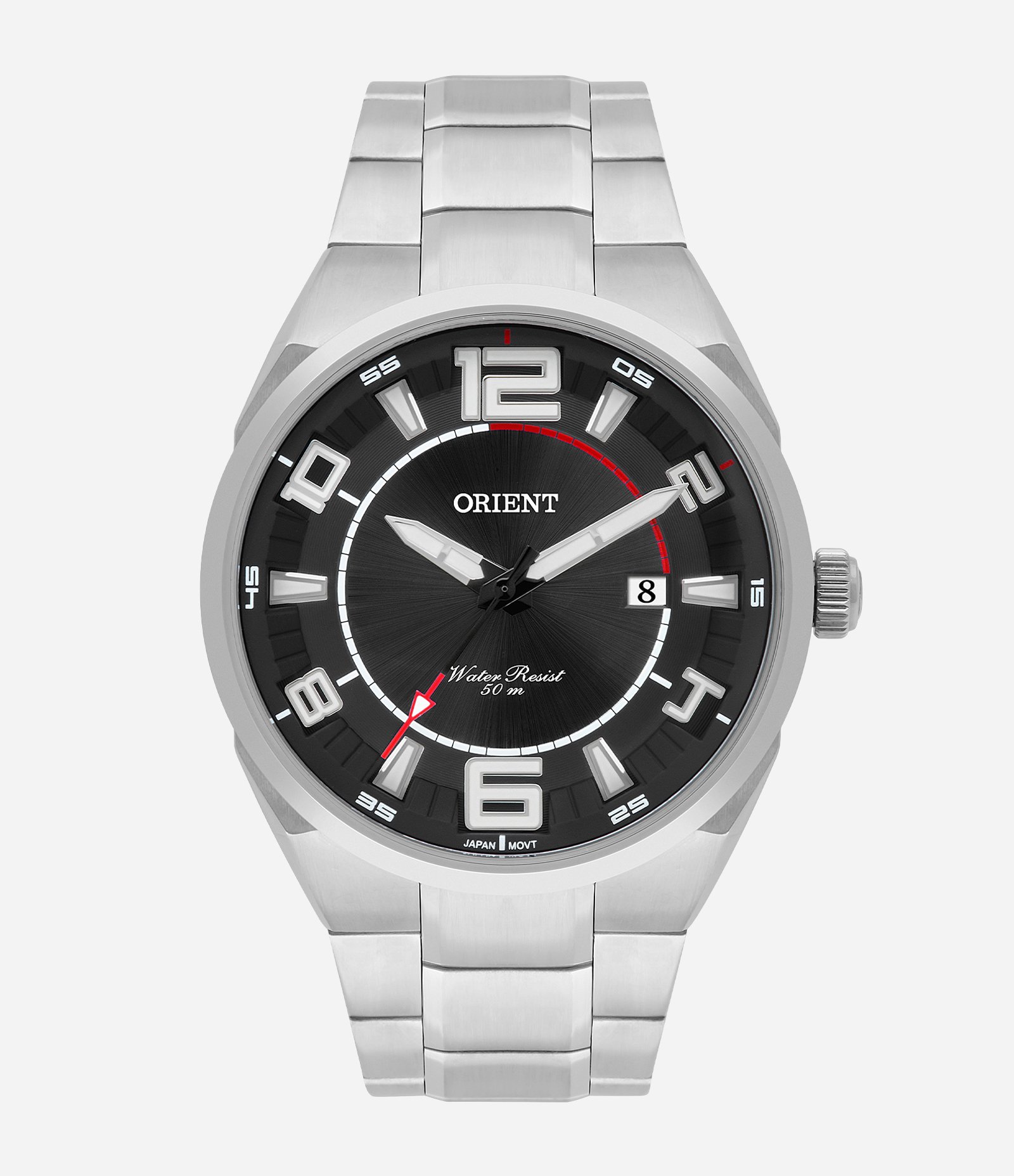 Relógio Masculino Orient Analógico com Caixa e Pulseira de Aço Prata 1