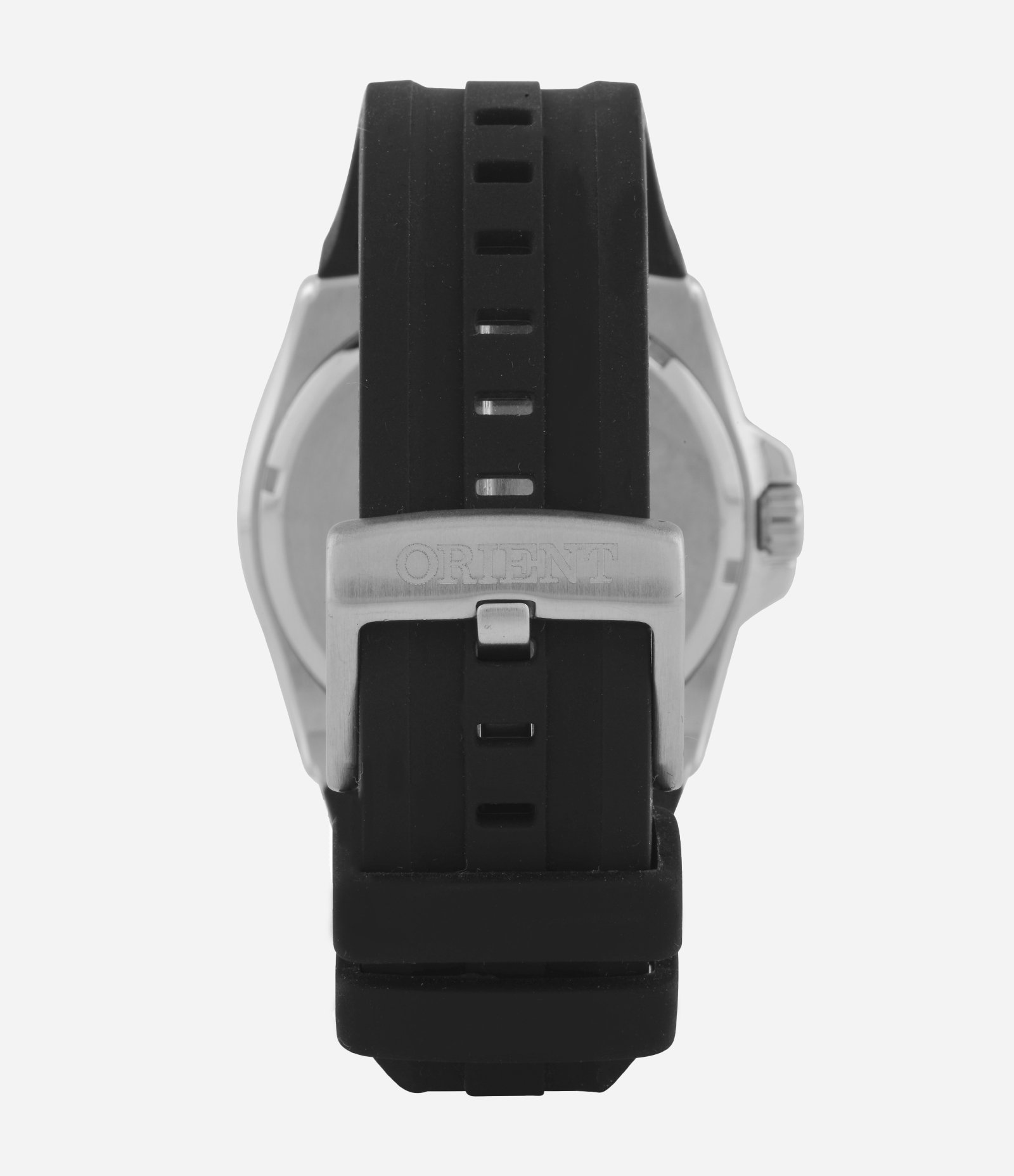 Relógio Masculino Orient Analogico com Caixa de Aço e Pulseira de Silicone Preto 3