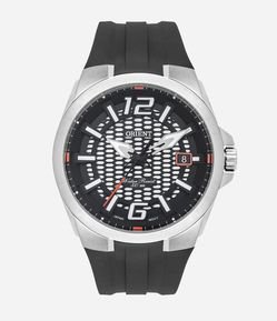Relógio Masculino Orient Analogico com Caixa de Aço e Pulseira de Silicone