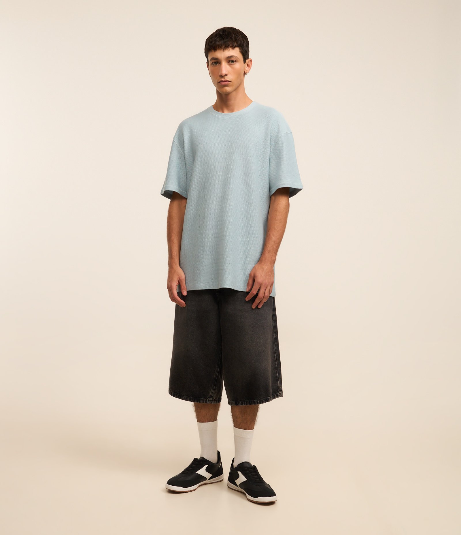 Camiseta em Algodão com Textura Chevron 2